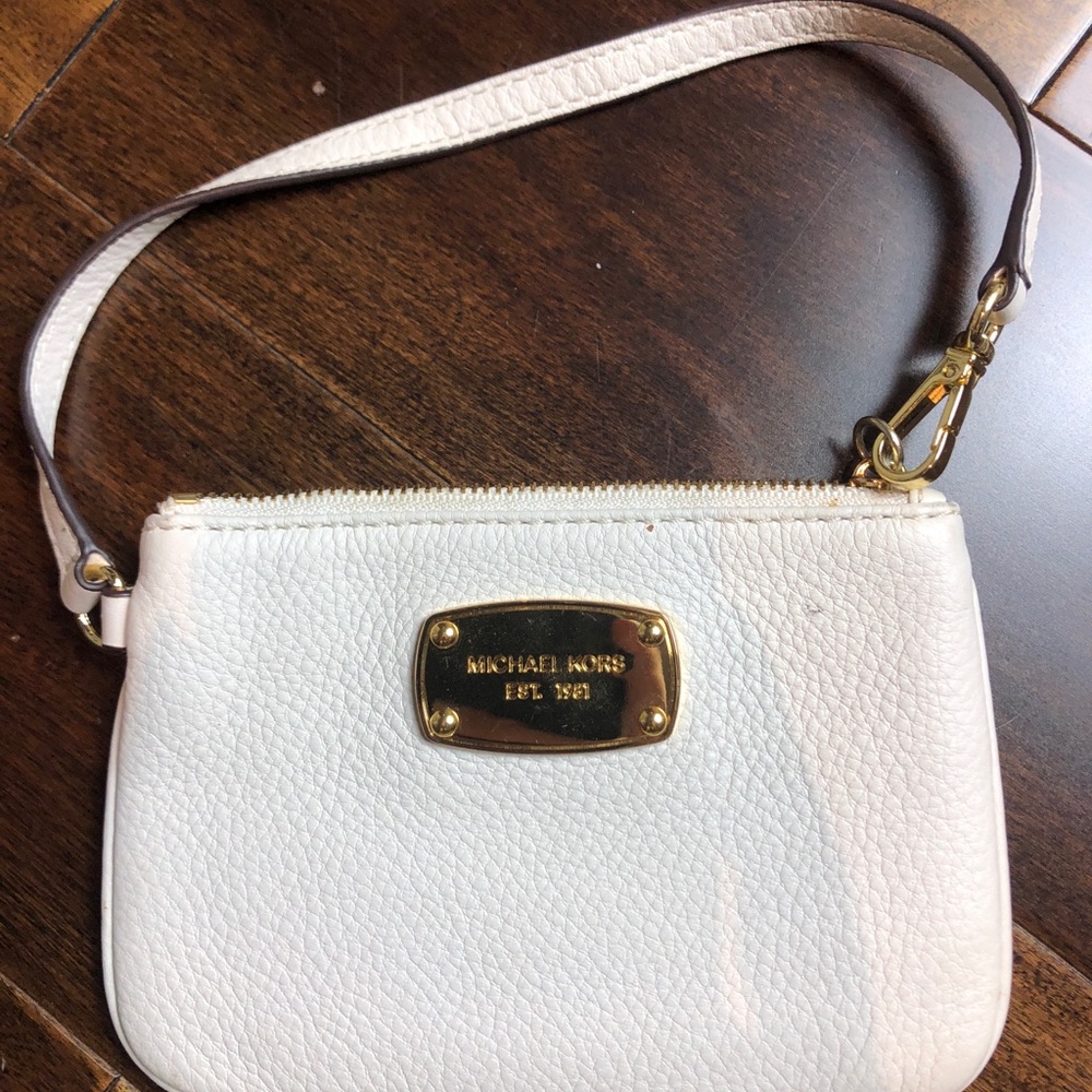 Michael Kors White Wristlet